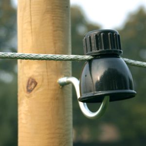 Koltec schroefdopisolator groot zwart incl steun