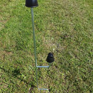 Koltec Afrasteringspaal 100 cm incl voet M12 draadtop