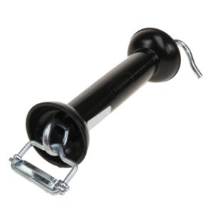 Koltec poortgrepen zwart met lintverbinder (2st)