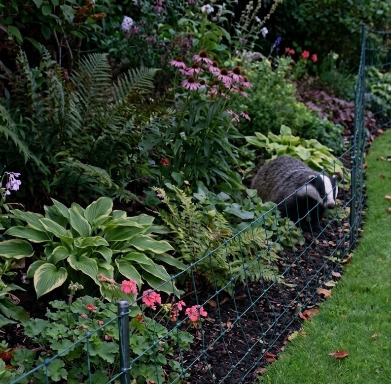 Koltec Dassen net groen 50mtr langs border